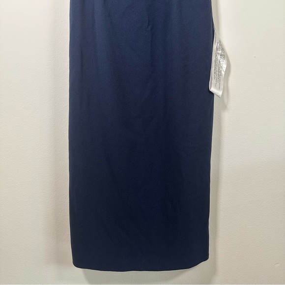 NWT Dress the Population Alondra Blouson Sheath Dress Midnight Navy Blue Medium - Picture 5 of 14